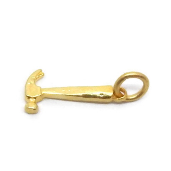 Hammer Pendant Charm 14k Yellow Gold!!